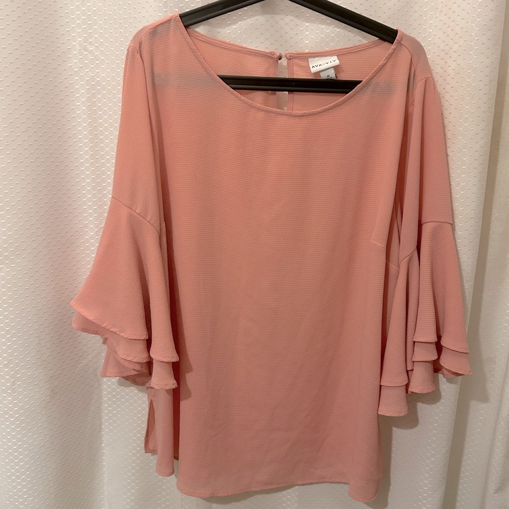 3/4 flutter sleeve blouse